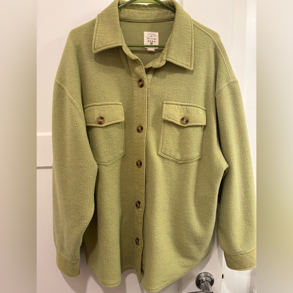Billabong Tops - Billabong Anytime Shacket Oversized - Fleece Button Down - Size M